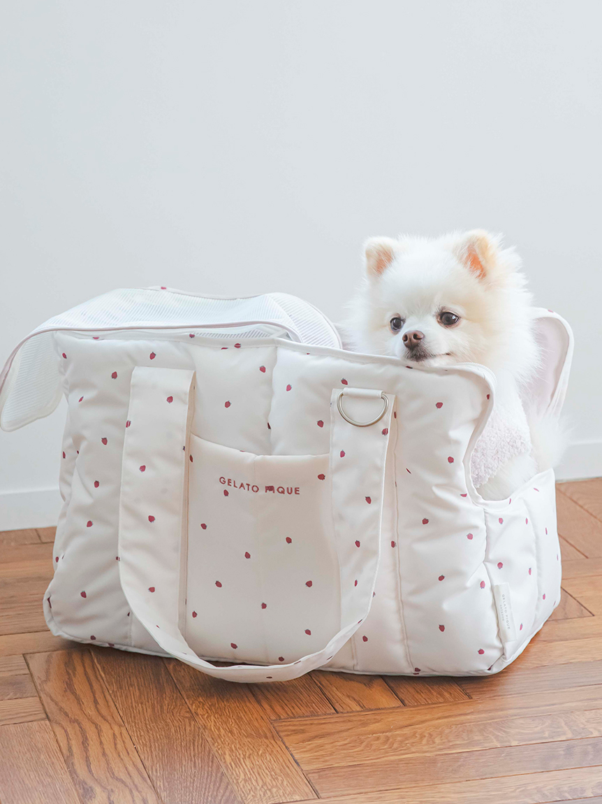 CAT&DOG】ストロベリーキルティングキャリーバック(バッグ