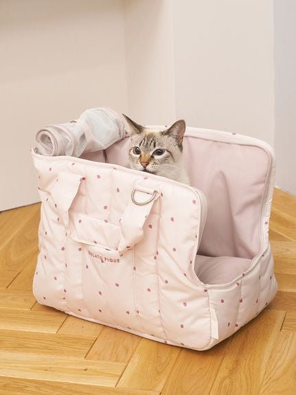 CAT&DOG】ストロベリー柄ミニサイズキャリーバッグ(バッグ