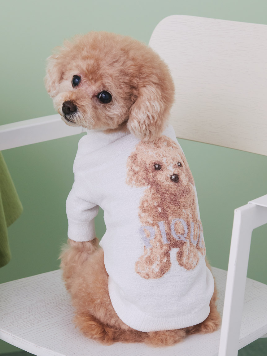【CAT&DOG】トイプードルジャガードハイネックプルオーバー(OWHT-S)