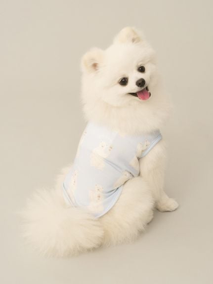 【CAT&DOG】【接触冷感】シロクマ柄COOLINGウェア