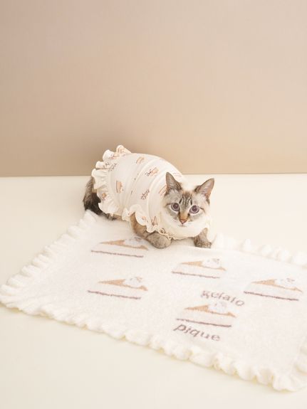 【ジェラートピケ】パジャマ ルームウェア ピンク猫 ロゴ 2023年 F 新品未使用 ジェラートピケ シャム猫柄 ルームウェア パジャマ