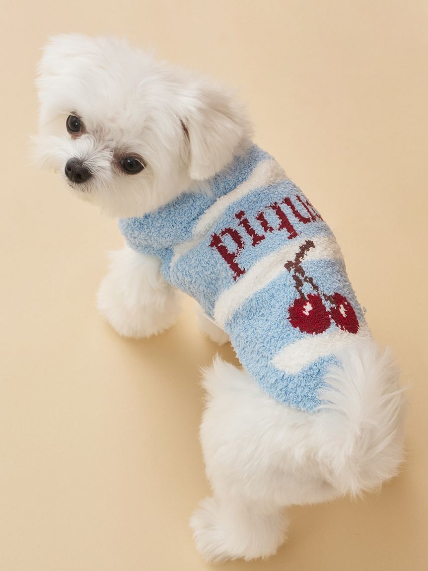 新品2点Lサイズ　Sサイズ　ベビモコチェリージャガードニット CAT&DOG】ベビモコチェリージャガードニット(ウェア)｜ルームウェア