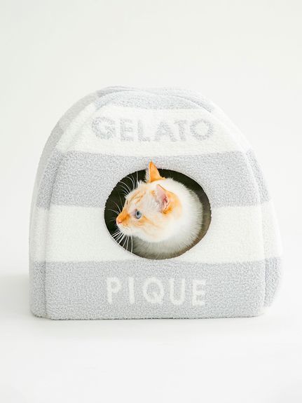 GELATO PIQUE ペットハウス ベージュ CAT&DOG】ベビモコカップアイス型ハウス(ベッド・ハウス