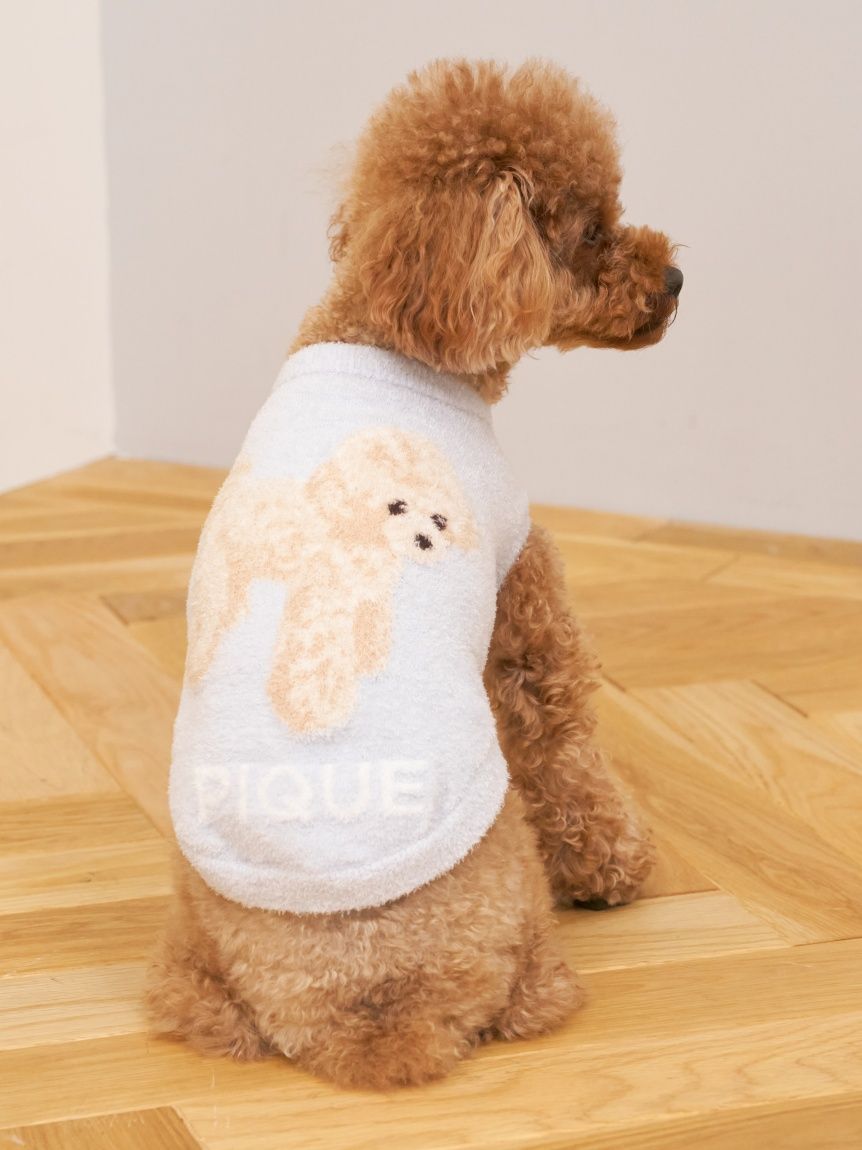 CAT&DOG】スムーズィートイプードル柄ジャガードプルオーバー