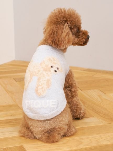 新品未開封 ジェラートピケ トイプードル Tシャツ グレー ジェラートピケ gelato pique 【ラッピング済み】トイプードル柄