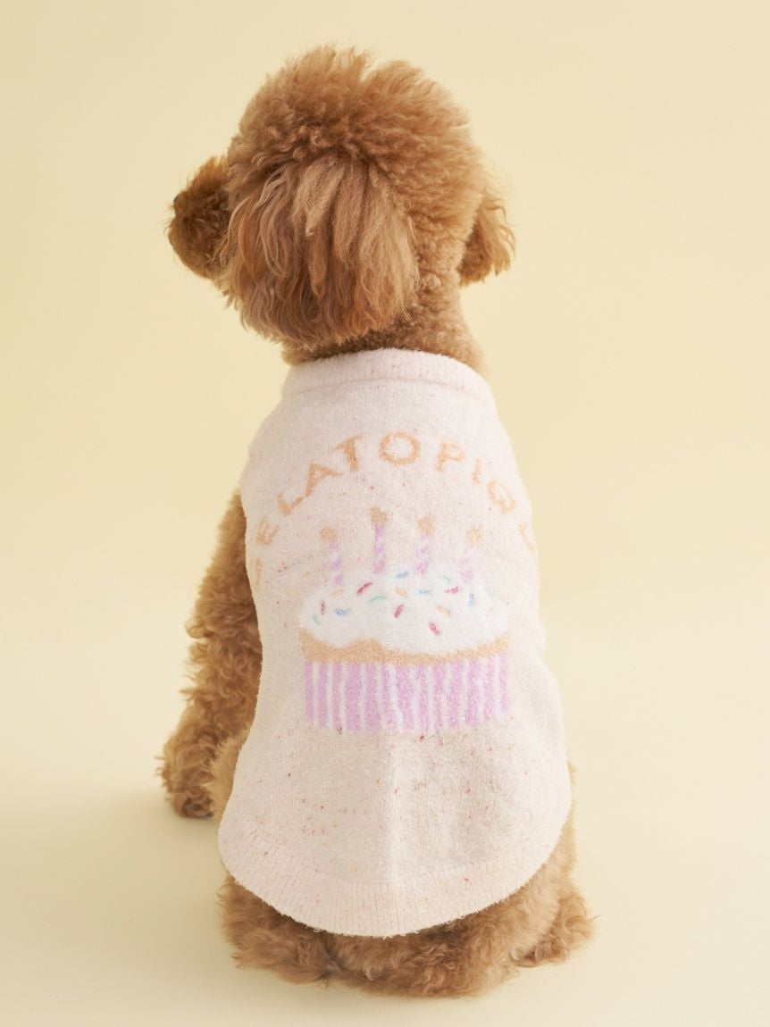 新品タグ付き　ジェラートピケ ジャガードプルオーバー+レギンス カップケーキ CAT&DOG】【Birthday】スムーズィーカップケーキジャガードプル