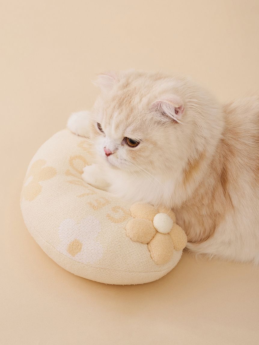 CAT&DOG】スムーズィーフラワーモチーフニットピロー(グッズ)｜ルーム