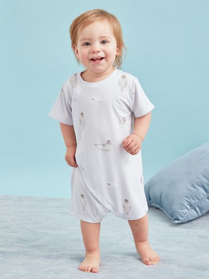 【BABY】リボン柄ロンパース 80 ジェラートピケ ジェラートピケ BABY リボン柄ロンパース 80 gelato pique