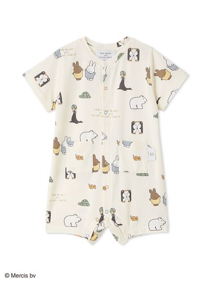 Dick Bruna】【BABY】【接触冷感】総柄ロンパース(ロンパース