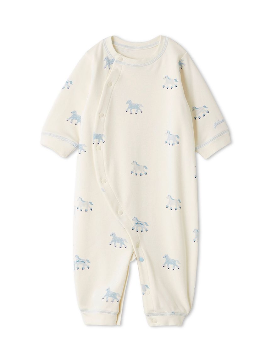 BABY】新生児ポニー柄2WAYオール(新生児 (50cm))｜ルームウェア