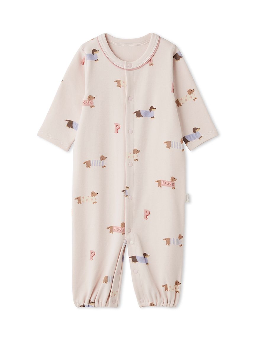 BABY】新生児ダックスフンド柄2WAYオール(新生児 (50cm))｜ルーム