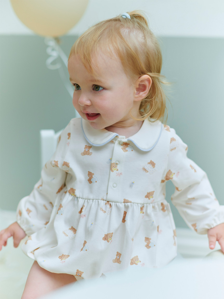 新品タグ付き  ジェラートピケ  ベア ロンパース BABY】ベビーベアロンパース(ロンパース)｜ルームウェア