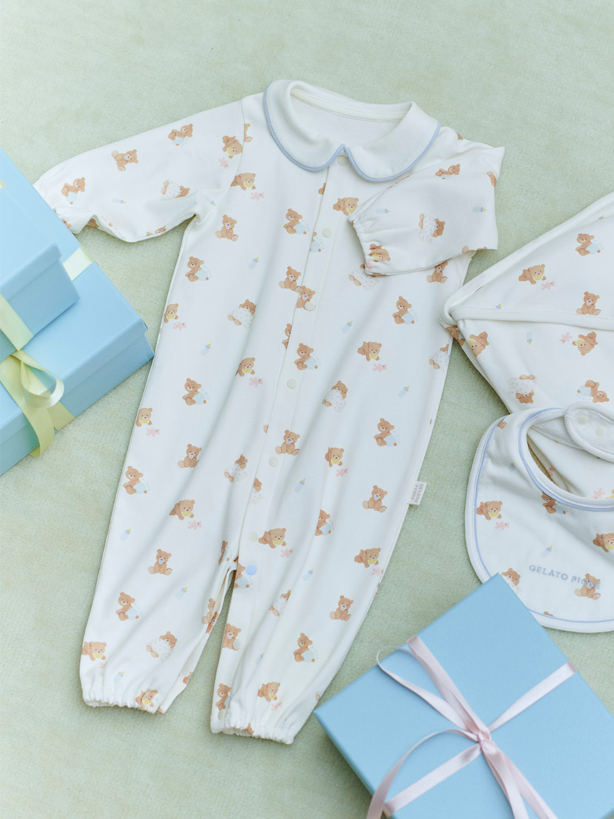 【新品未使用】50サイズGelatoPique2wayオール4着セット BABY】新生児ベビーベア2WAYオール(新生児 (50cm))｜ルームウェア