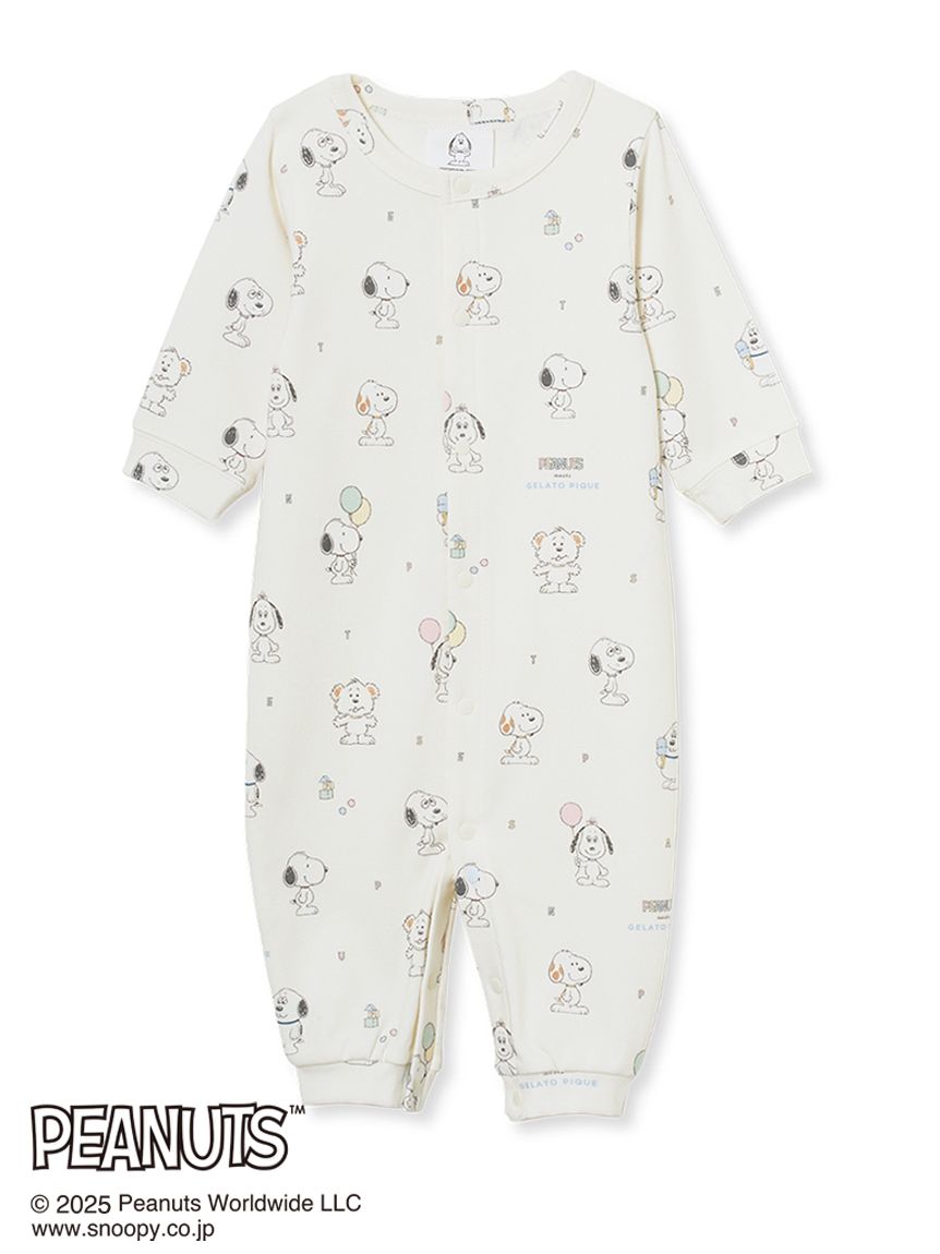 【新品未使用】50サイズGelatoPique2wayオール4着セット PEANUTS PUPPIES】【BABY】新生児 総柄2WAYオール(新生児 (50cm