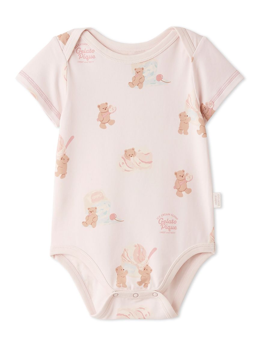 BABY】【接触冷感】アイスクリームベア柄ボディスーツ(ボディスーツ