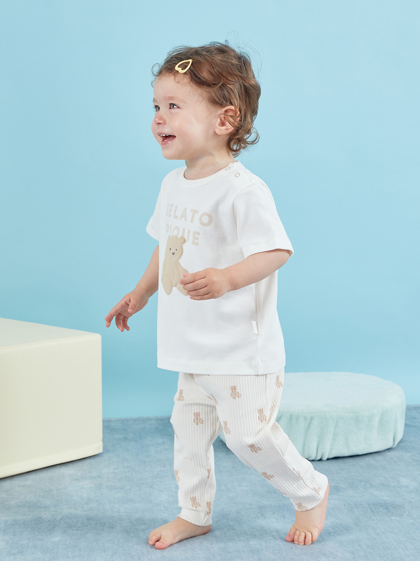 みいこママページ　ジェラートピケうさぎちゃんパンツ BABY】ぬいぐるみ柄レギンスパンツ(ロングパンツ)｜ルームウェア