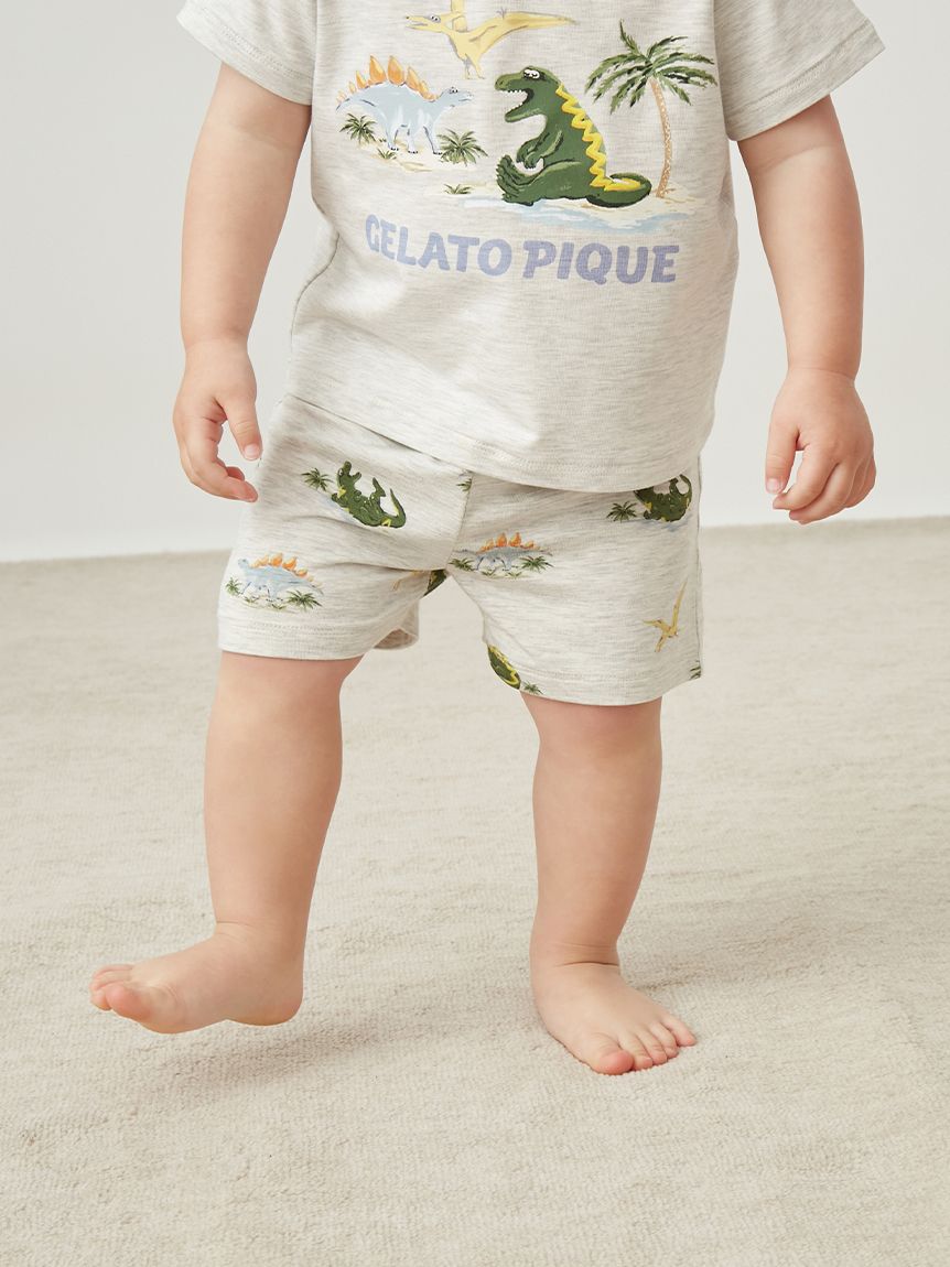 BABY】【接触冷感】スリーピングダイナソー柄ショートパンツ(ショート