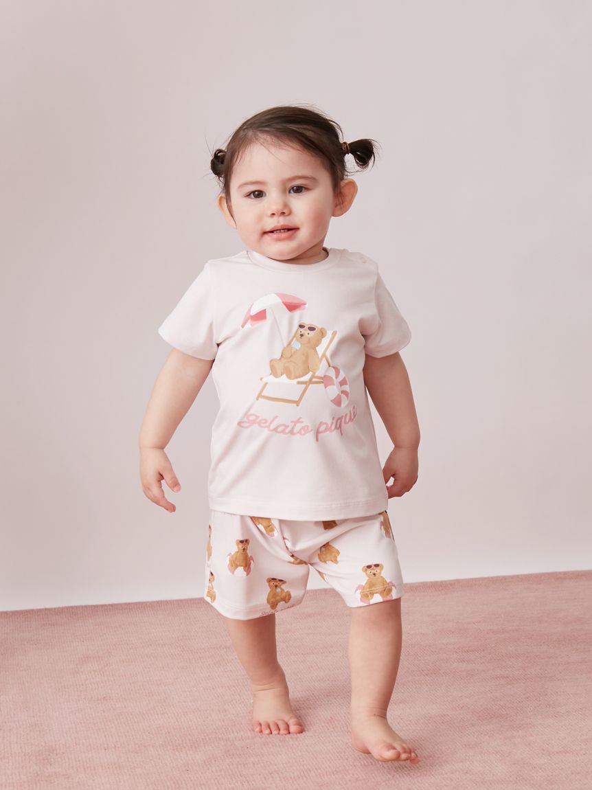 BAPEKIDSカラフルキャラクターTシャツ＆ショートパンツセット80cm正規品 BAPEKIDSカラフルキャラクターTシャツ＆ショートパンツセット80cm正規