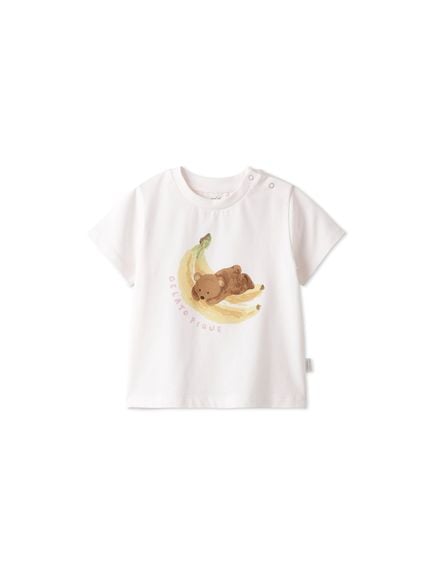 【接触冷感】【BABY】フルーツアニマルワンポイントTシャツ(PNK-70)