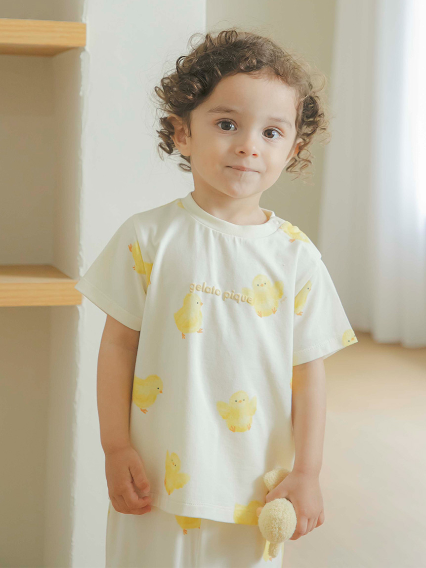 BABY】ひよこ柄Tシャツ(カットソー＆Tシャツ)｜ルームウェア・パジャマ通販のgelatopique（ジェラートピケ）公式サイト