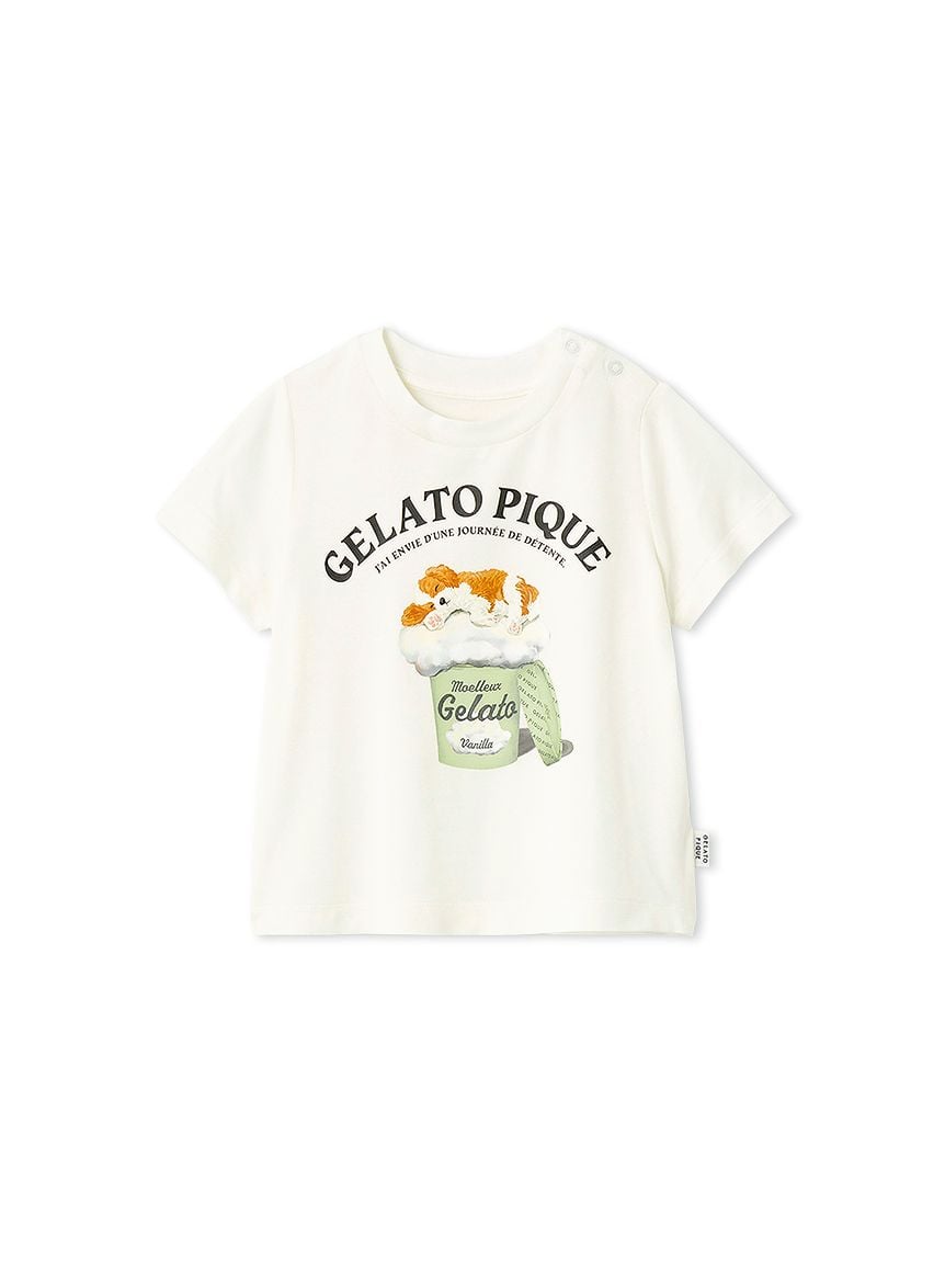 ジェラピケ　キッズ　dog柄 70〜80cm ジェラートピケ gelato pique DOG柄kidsプルオーバー （ブルー