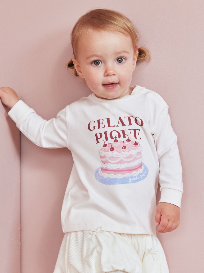 BABY】ケーキワンポイントロンT(カットソー＆Tシャツ)｜ルームウェア