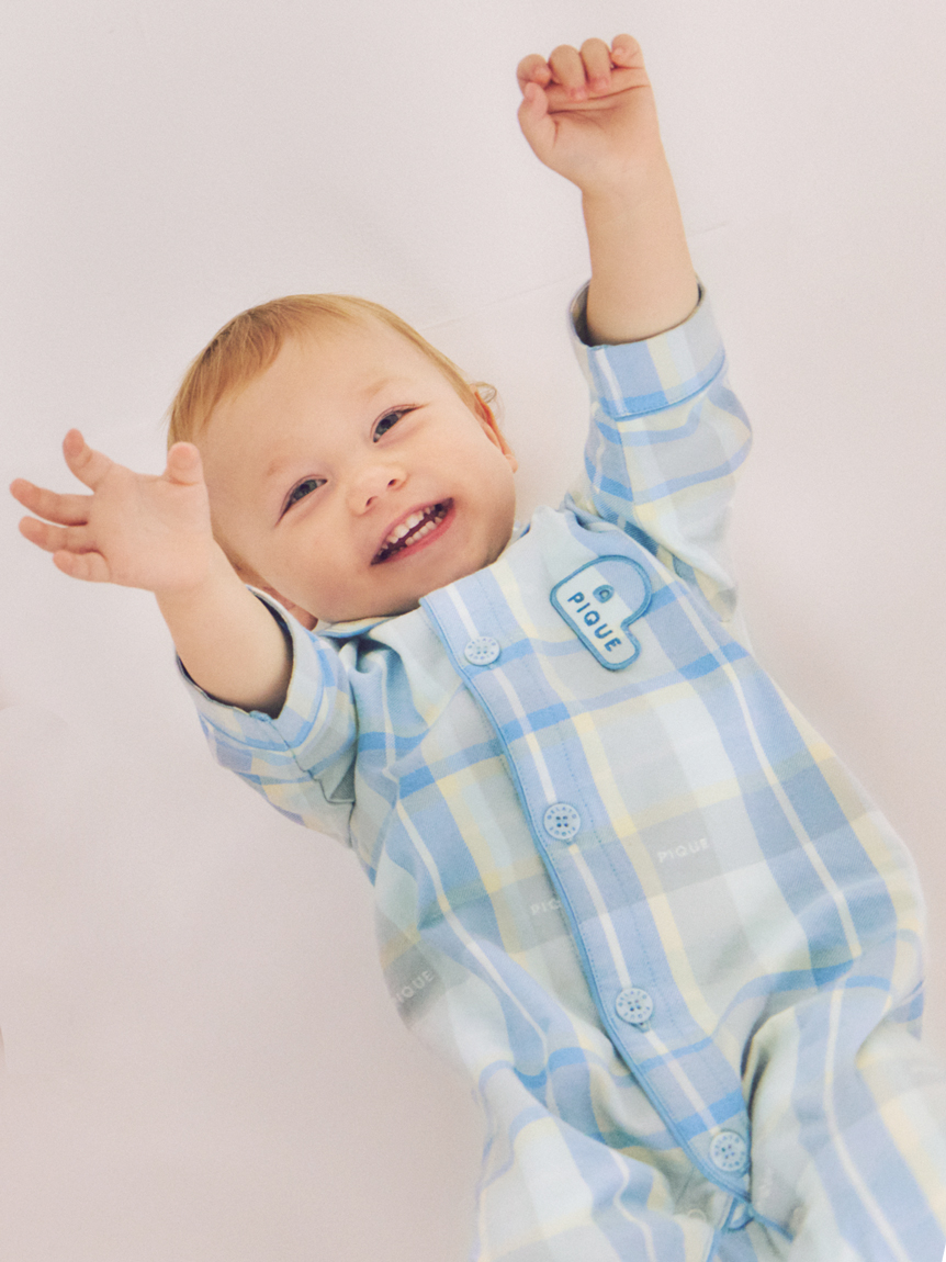 BABY】チェック柄シャツロンパース(ロンパース)｜ルームウェア