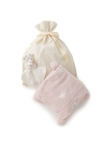 【ラッピング済み】【BABY】パウダースタージャガードブランケット＆ラトルSET(PNK-F)