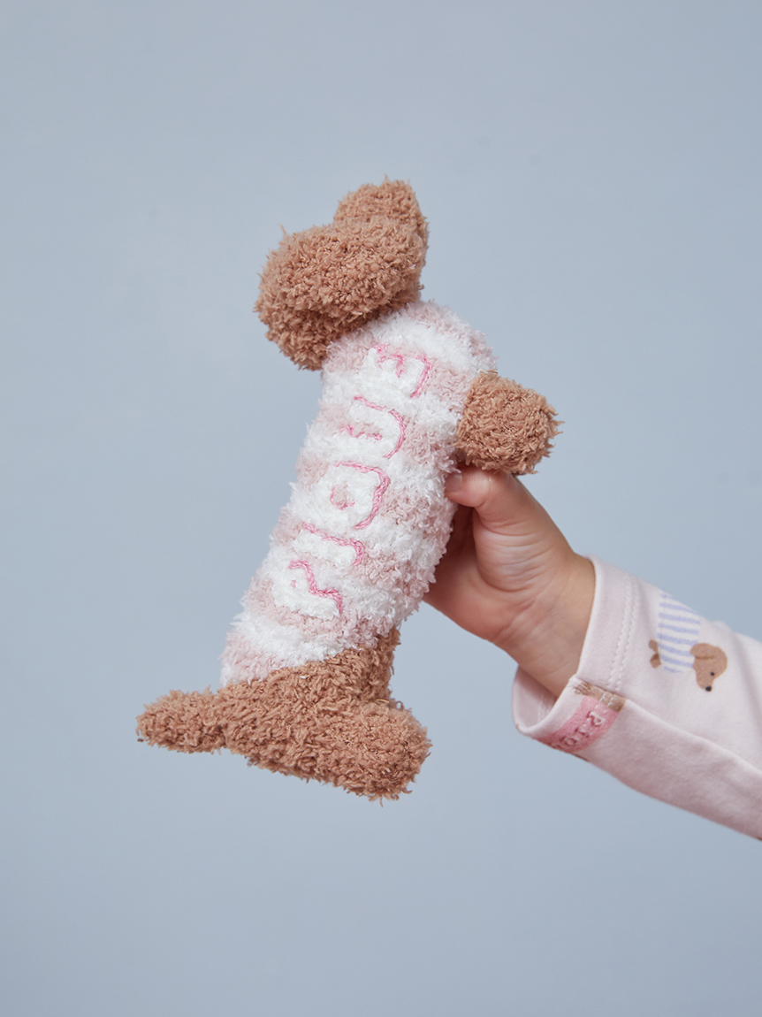 BABY】ベビモコダックスフンドラトル(ガラガラ)｜ルームウェア