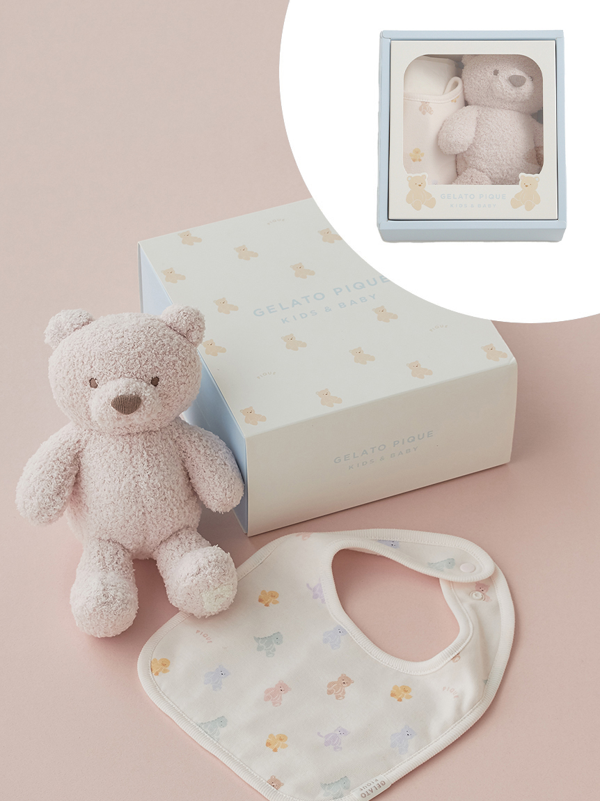 ジェラピケ ベージュ クマ刺繍 ルームウェアセット 店舗良い オンライン限定】ジェラートピケ《くまさんシリーズ》本日