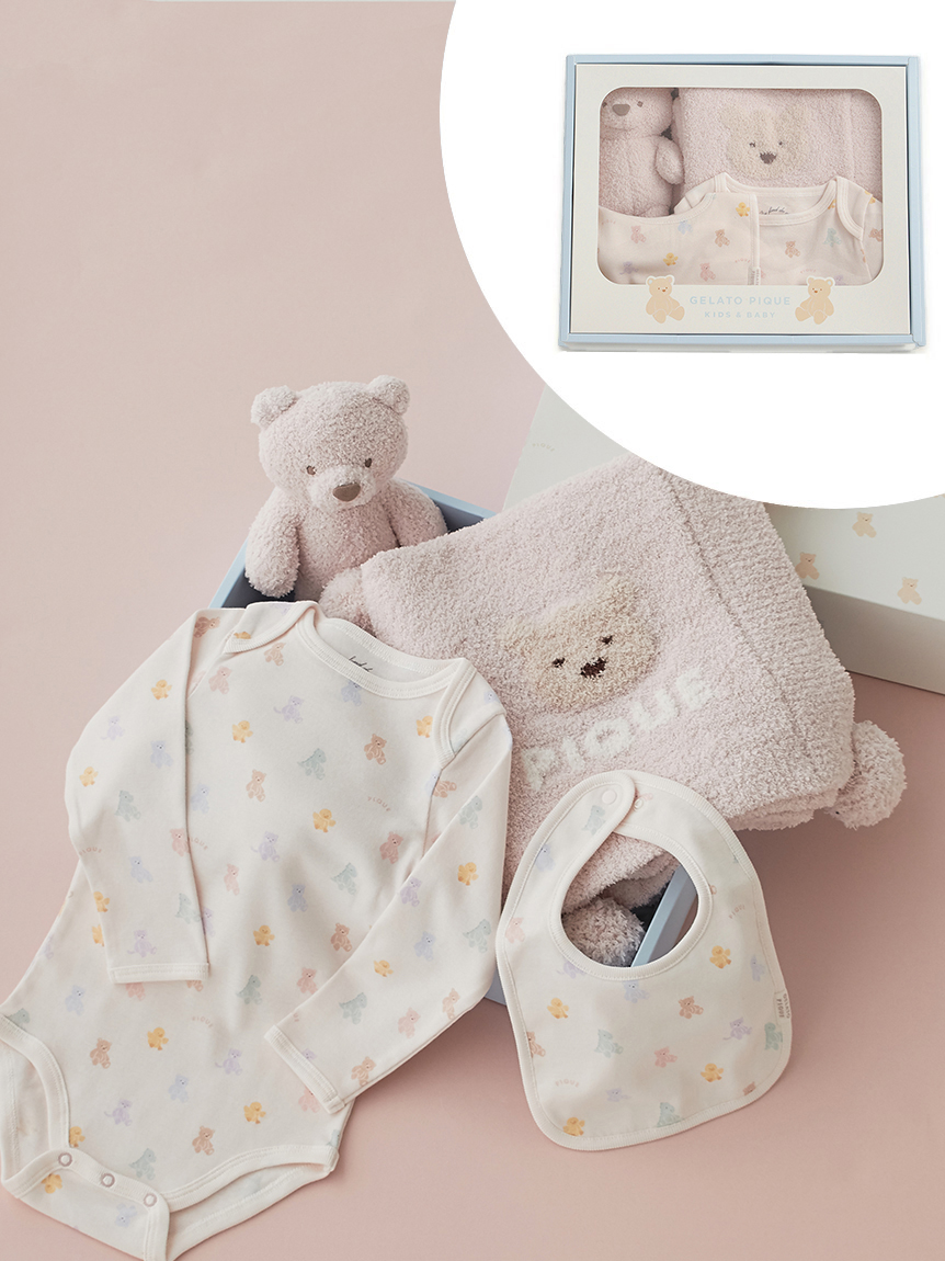 ラッピング済み】【BABY】ベアブランケット&ぬいぐるみ&ボディー