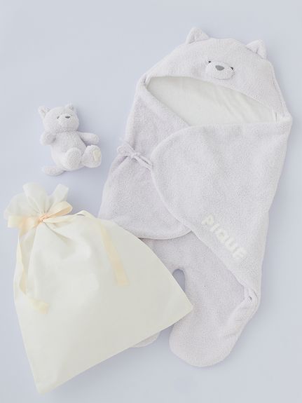 ジェラピケ　ベビーおくるみ　パンダ ONLINE限定カラーあり】【BABY】パウダーベアおくるみ