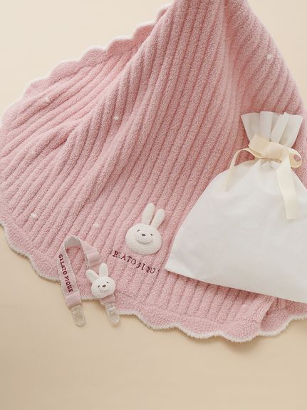 ラッピング済み】ベビモコラビットブランケット&マルチクリップSET