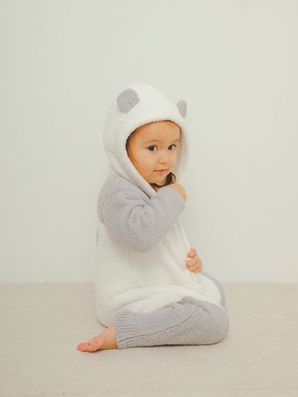 【販路限定商品】【BABY】パウダーアニマルロンパース(OWHT【ONLINE限定カラー】-70)