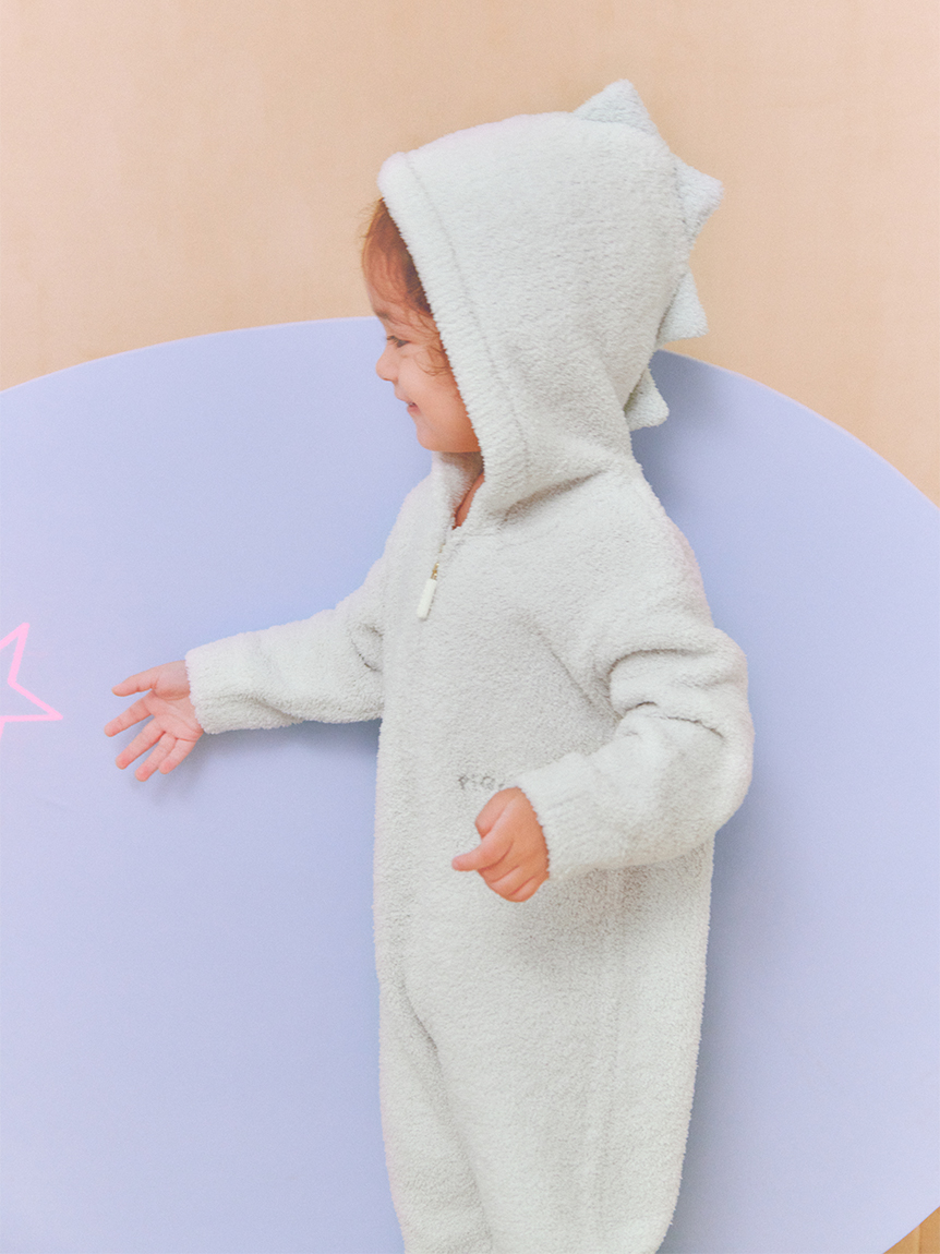 【販路限定商品】【BABY】パウダーアニマルロンパース(GRN-70)
