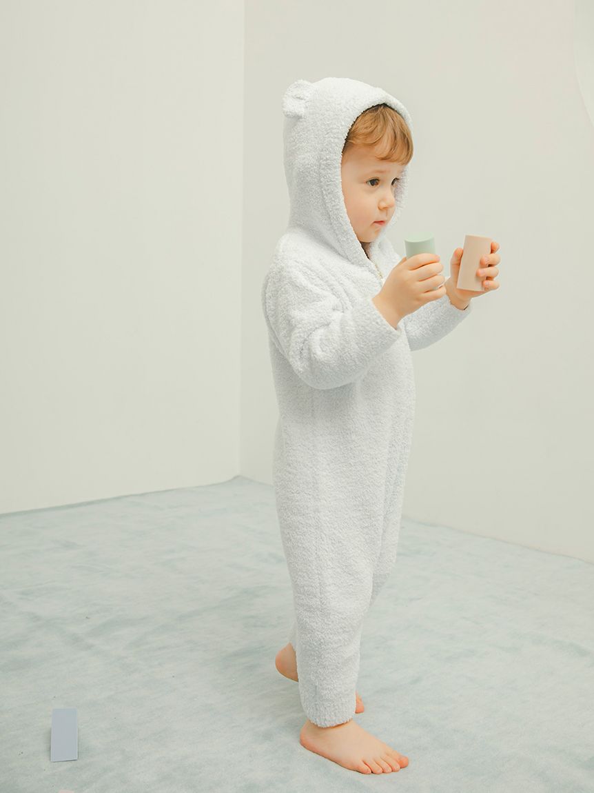 【限定カラーあり】【BABY】パウダーベアロンパース(BLU【ONLINE限定カラー】-70)