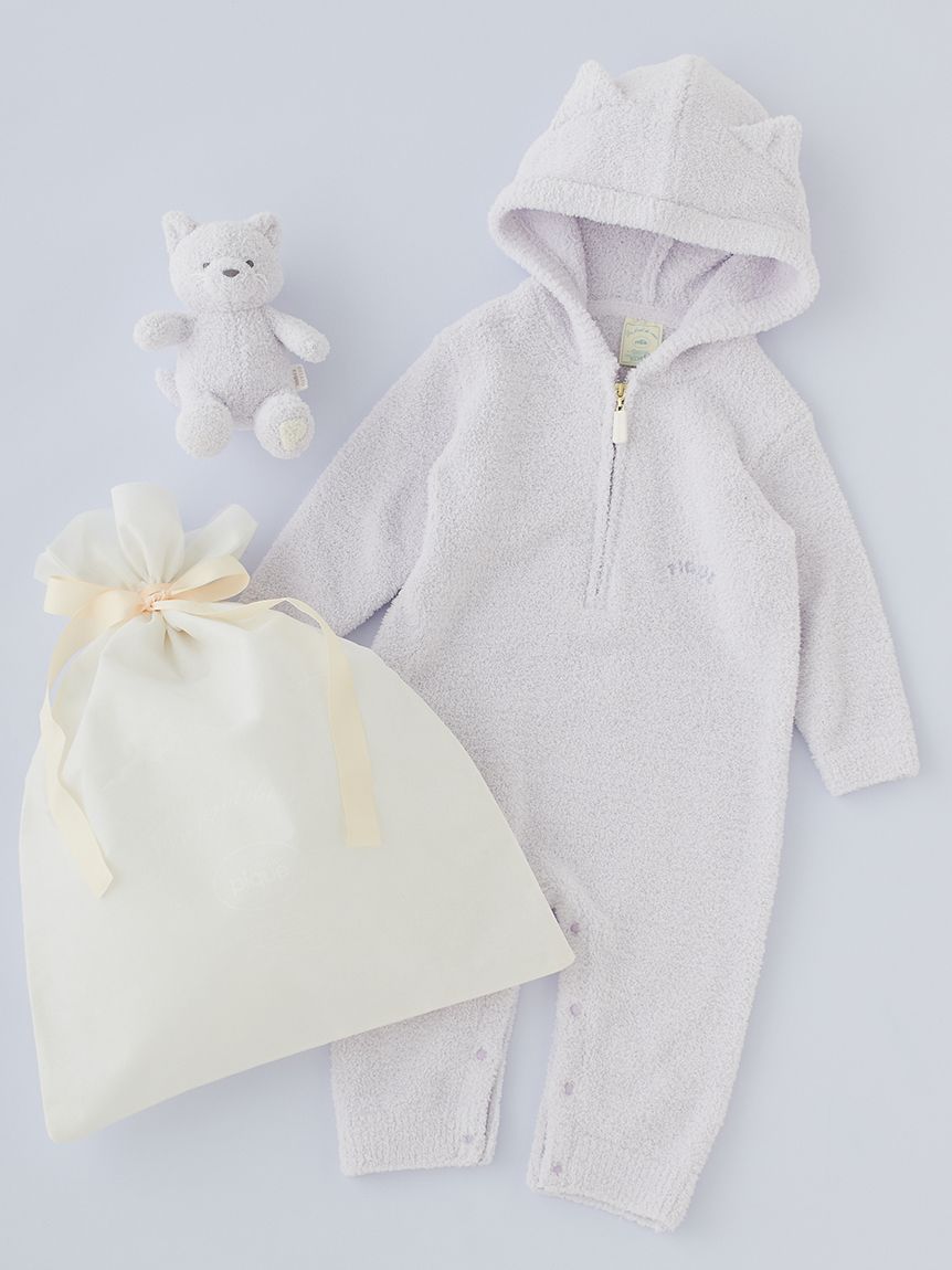 ぬいぐるみ パジェ郎 ラッピング済み】【BABY】パウダーアニマルロンパース＆ぬいぐるみSET