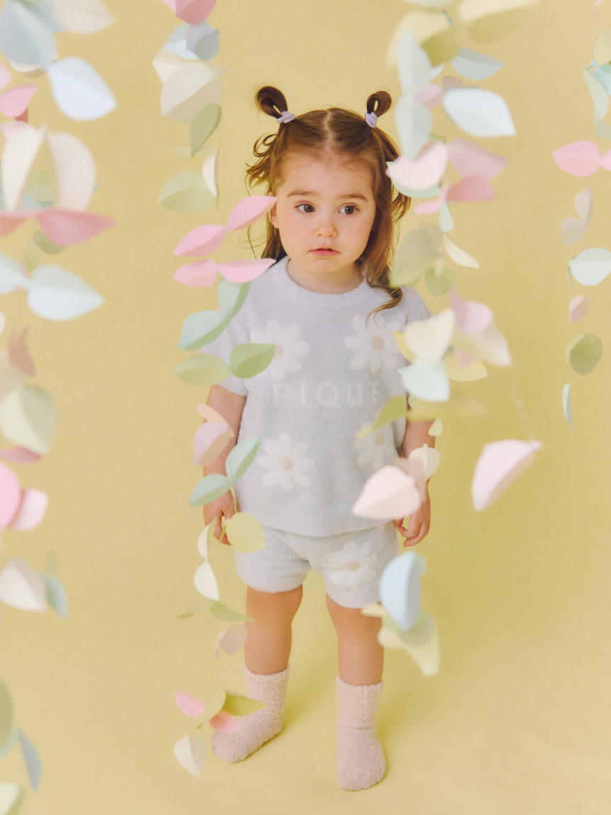 【限定カラーあり】【BABY】スムーズィーデイジージャガードショートパンツ(BLU【ONLINE限定カラー】-70)