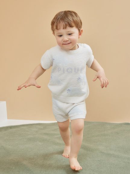 【限定カラーあり】【BABY】スムーズィーダイナソージャガードショートパンツ(IVR【ONLINE限定カラー】-70)