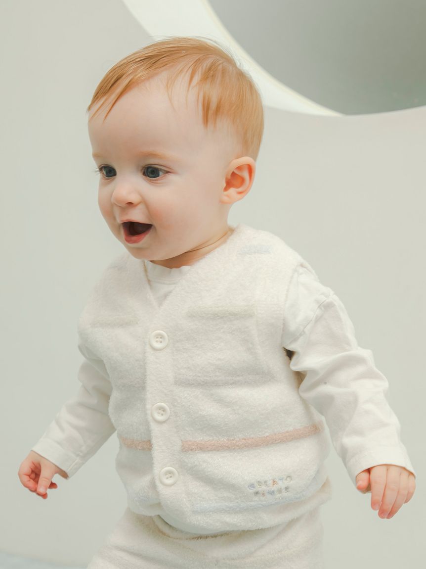 【BABY】スムーズィーカラフルボーダーベスト(OWHT-70)