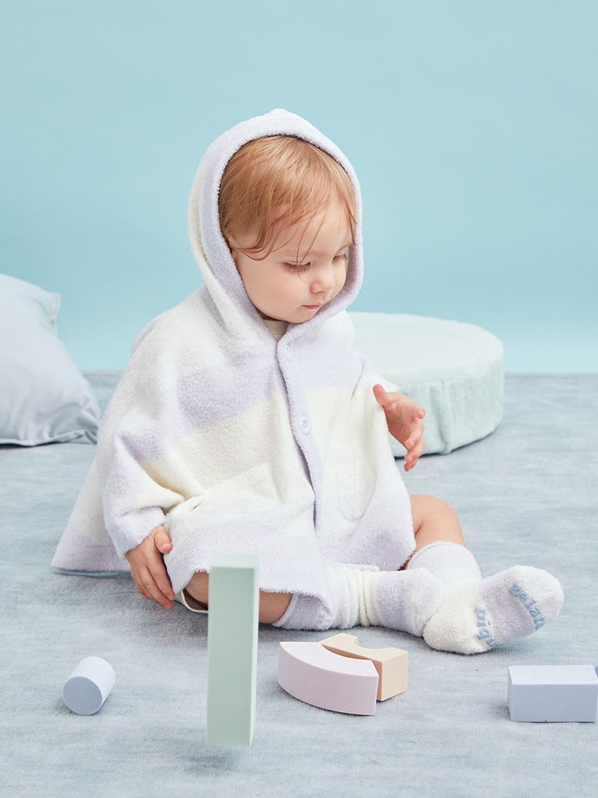 BABY】スムーズィーブロックボーダーポンチョ(ポンチョ・パーカ