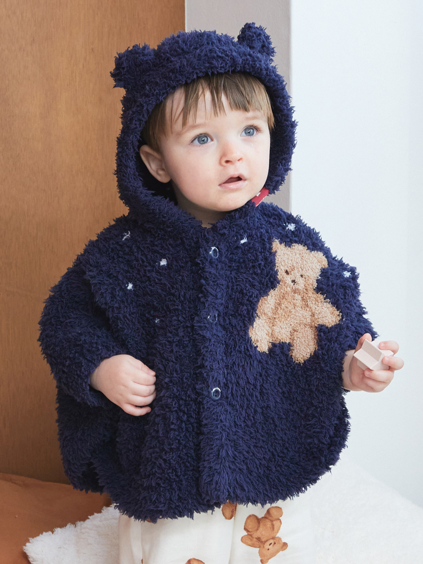 HOLIDAY】【BABY】ジェラートスノーベアジャガードポンチョ(ポンチョ