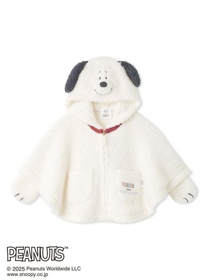 【新品】ジェラピケ　スヌーピーXXS(90-100) 上下セット PEANUTS PUPPIES】【BABY】スヌーピーポンチョ(ポンチョ・パーカ