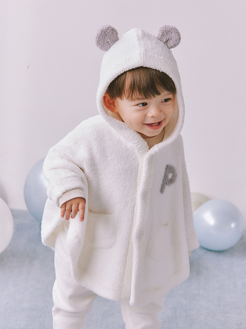 限定カラーあり】【BABY】パウダーアニマルポンチョ(ポンチョ・パーカ