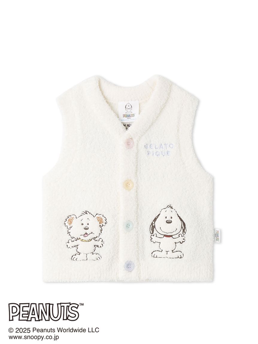 PEANUTS PUPPIES】【BABY】ベビモコベスト(ポンチョ・パーカ)｜ルーム