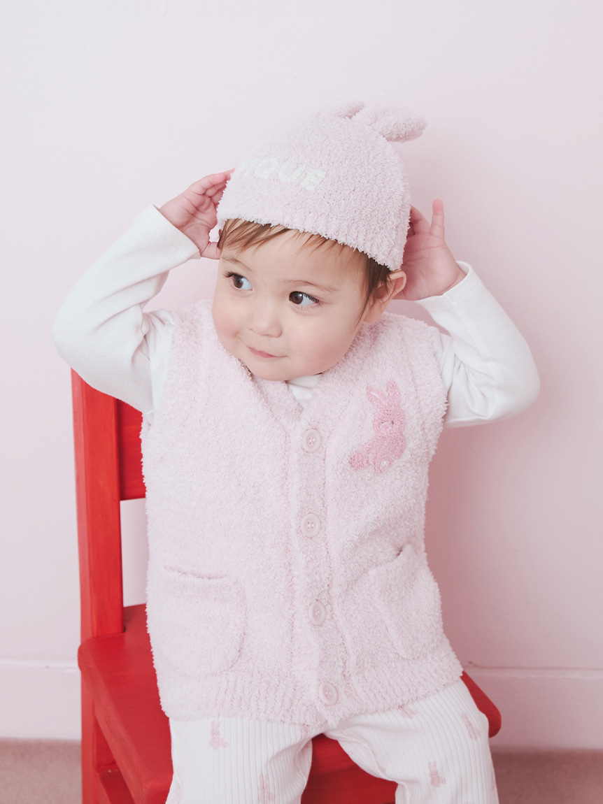 ジェラピケ ベビー パジャマ 現行品 BABY】パウダーアニマルベスト(ポンチョ・パーカ)｜ルームウェア