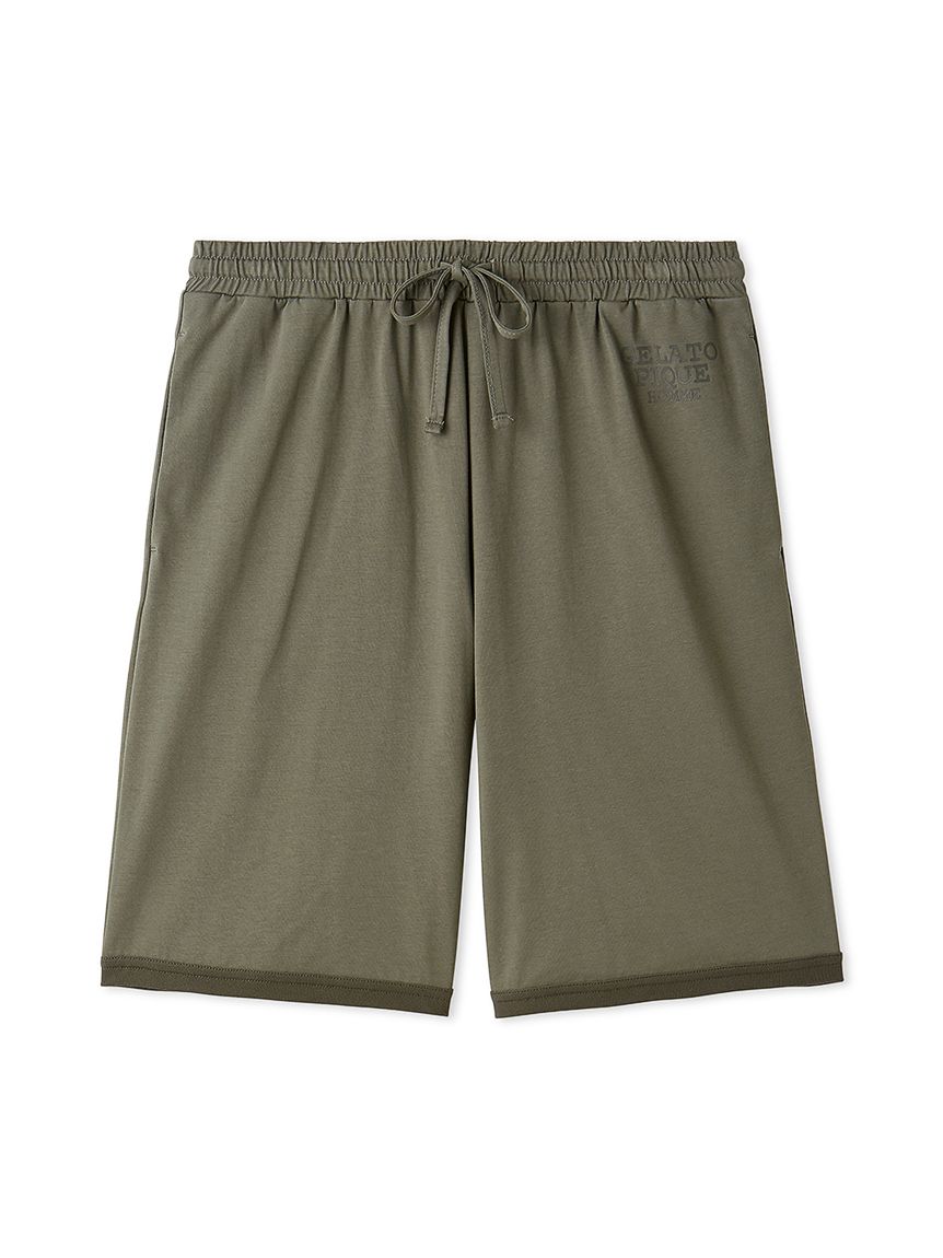 【HOMME】接触冷感GIZAコットンハーフパンツ(GRY-M)