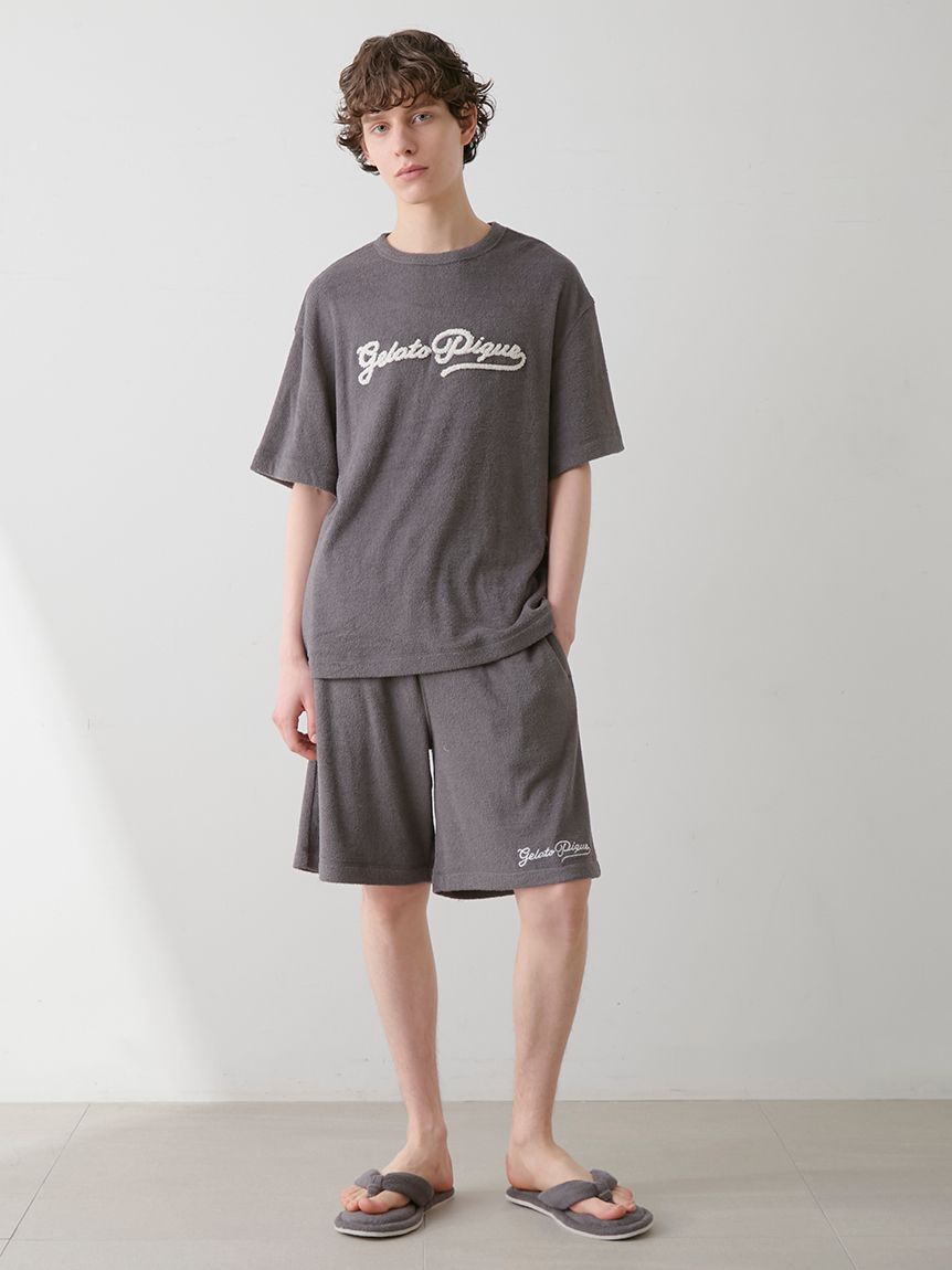 HOMME】パイルロゴ刺繍ハーフパンツ(ハーフパンツ)｜ルーム