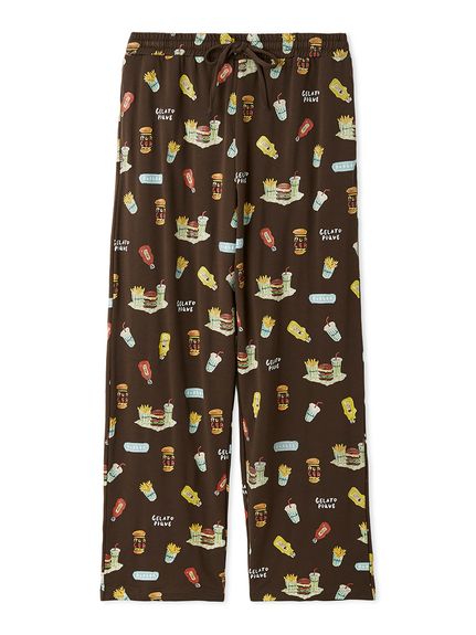 ヒラノトシユキ】【HOMME】ハンバーガー総柄ロングパンツ(ロングパンツ