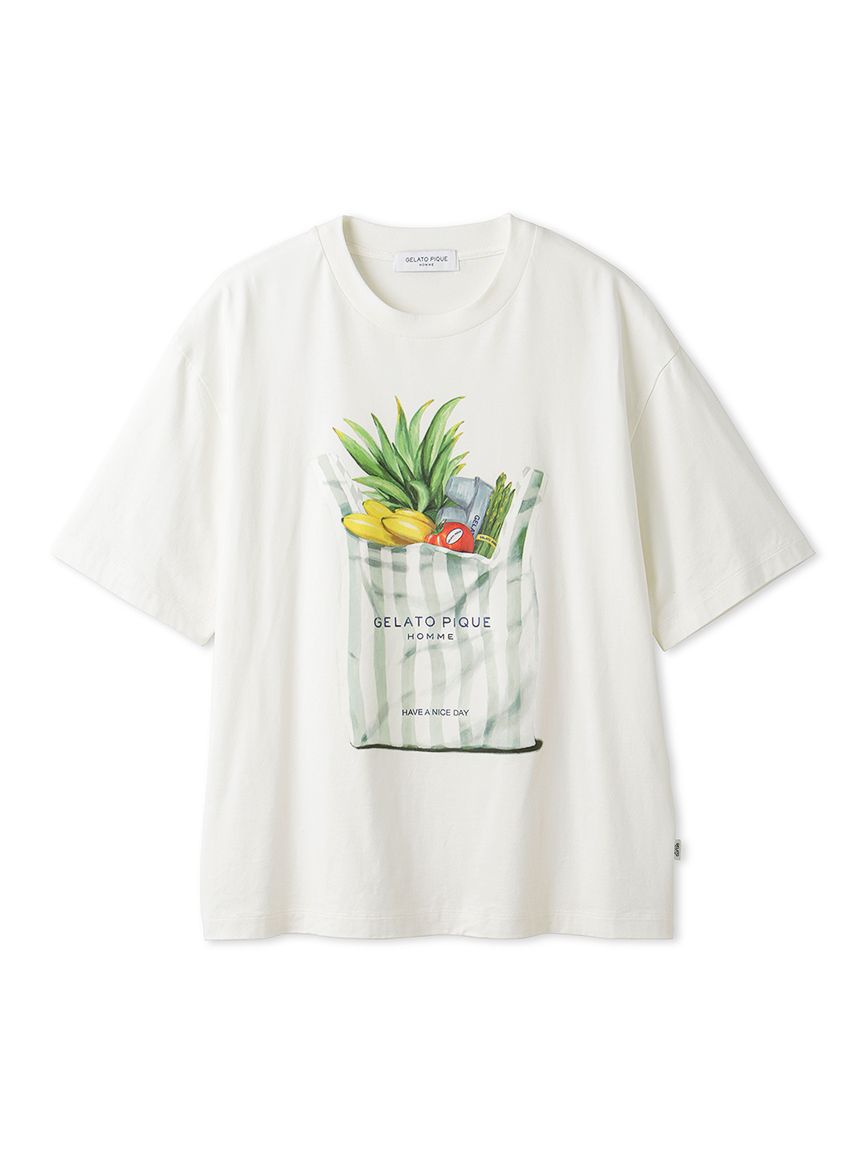 【HOMME】マーケットモチーフTシャツ(OWHT-M)